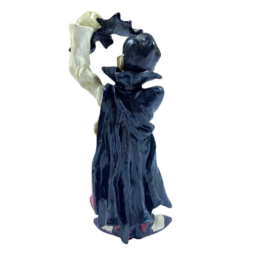 Vintage Casting Resin Dracula With Bat Standing Figurine Halloween Collectible - Picture 6 of 9